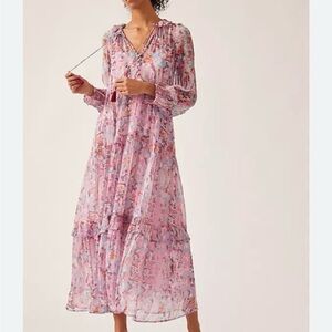 Anthropology The Marais printed chiffon maxi